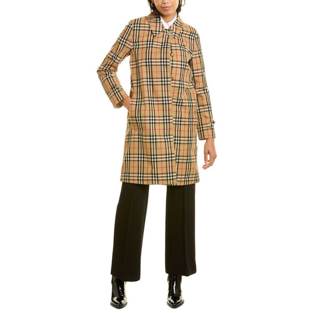Burberry Womens  Reversible Vintage Check Car Coat, Brown - Picture 3 of 5